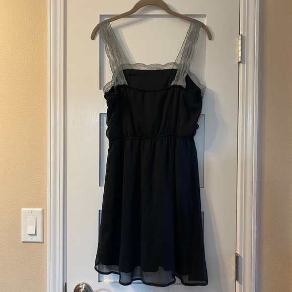 Xhilaration Dresses & Skirts - Black and gray mini dress with lace straps